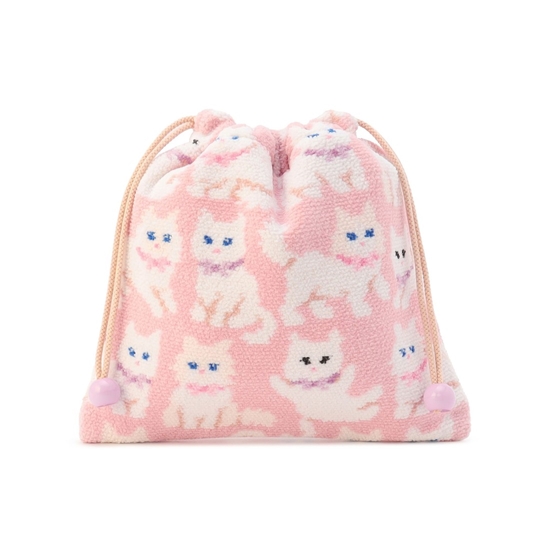 新品未使用 タグ付き フェイラー モフモフネコチャン 巾着 L字ポーチ