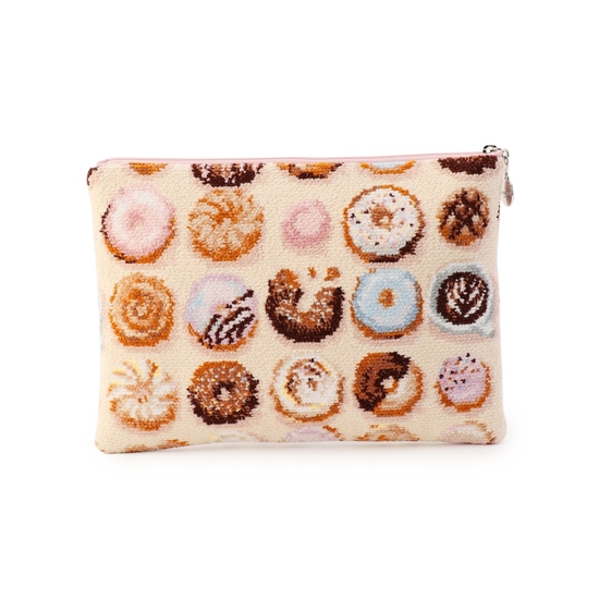 モグモグドーナツ フラットポーチM L/MOG-243176（WEB限定）(ベージュ