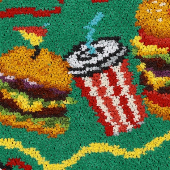 バーガーショップ ハンカチ（WEB限定）(グリーン×イエロー): LOVERARY