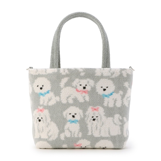 モフモフワンチャン バッグ L/MWC-257369(シルバーグレー): LOVERARY