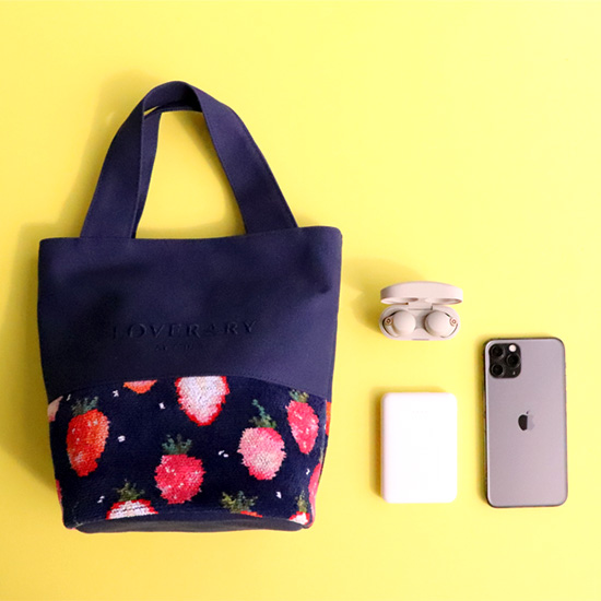 ストロベリードット バッグ L/STD-223014(ネイビー): LOVERARY BY