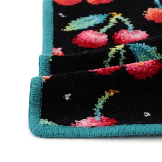 チェリードット ハンカチ(ブラック×ブルー): LOVERARY BY FEILER