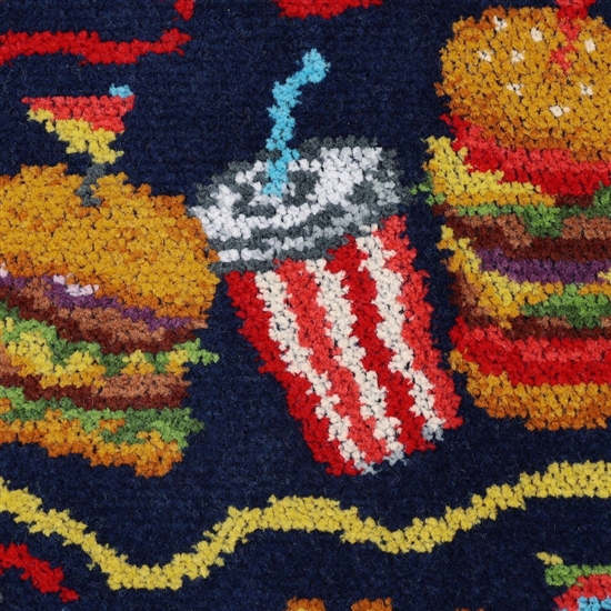 バーガーショップ ハンカチ(ネイビー×ネイビー): LOVERARY BY FEILER