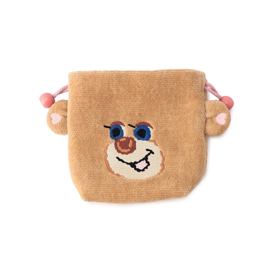 ドアップテディガール 耳付き巾着 L/DUG-243242(ベージュ): LOVERARY