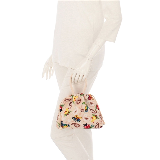 ハイジペイズリー 手付き巾着 HPY-257017（WEB限定）(ベージュ