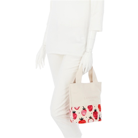 ストロベリードット バッグ L/STD-223014(アイボリー): LOVERARY BY