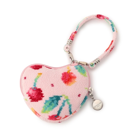 チェリードット ハート型ポーチ L/CRD-253048（WEB限定）(ペールピンク