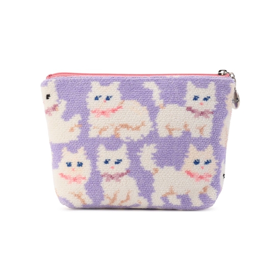 モフモフネコチャン 舟型ポーチM L/MNC-260282（WEB限定）(ペール