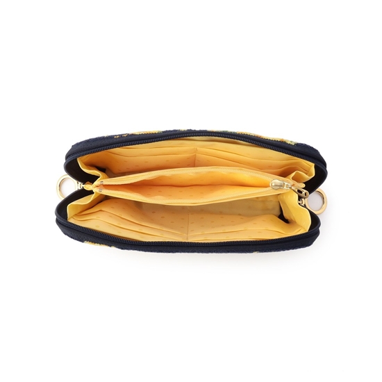 ミモザソラーレ 便利ポーチ MSO-246051（WEB限定）(ネイビー): FEILER