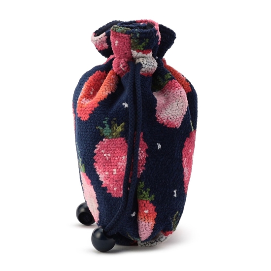 ストロベリードット 巾着 L/STD-257346(ネイビー): LOVERARY BY FEILER