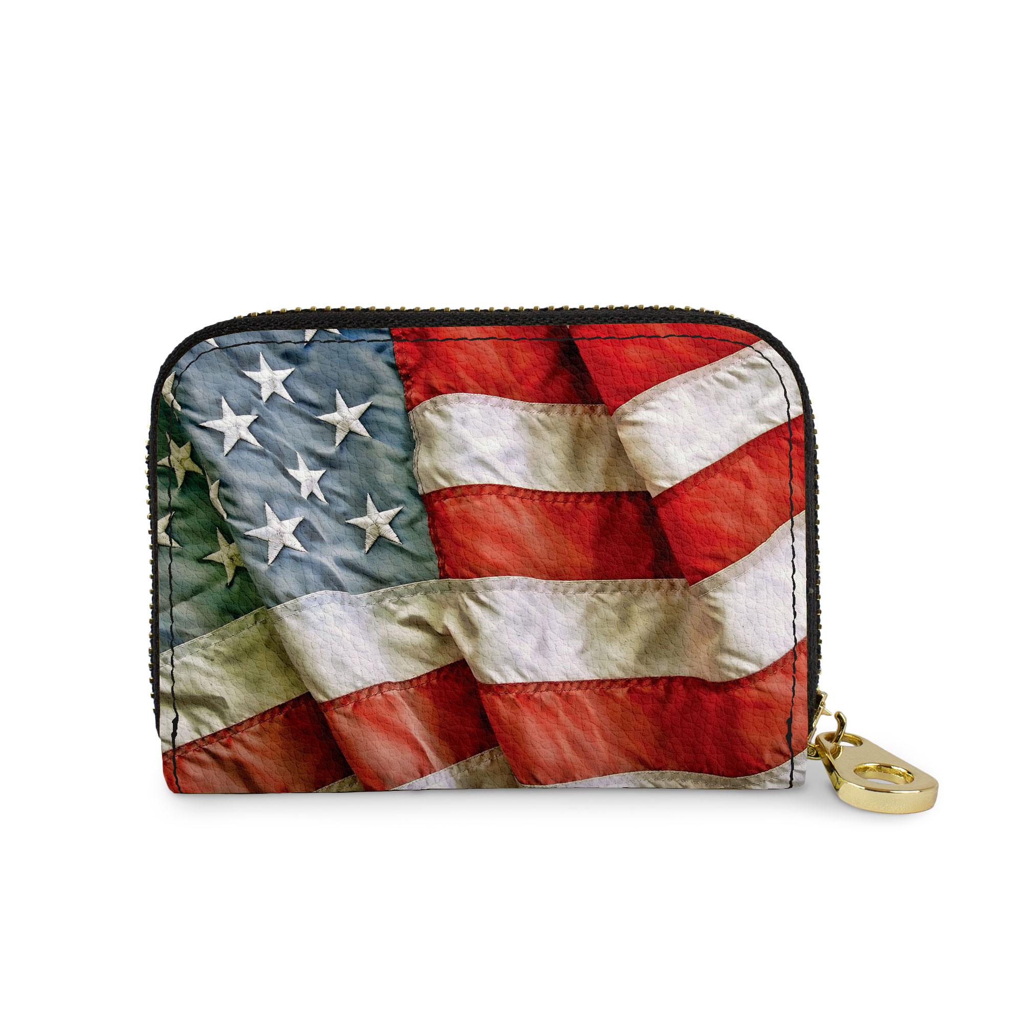 American Flag Zipper Wallet – Monarque by Fig Design Group