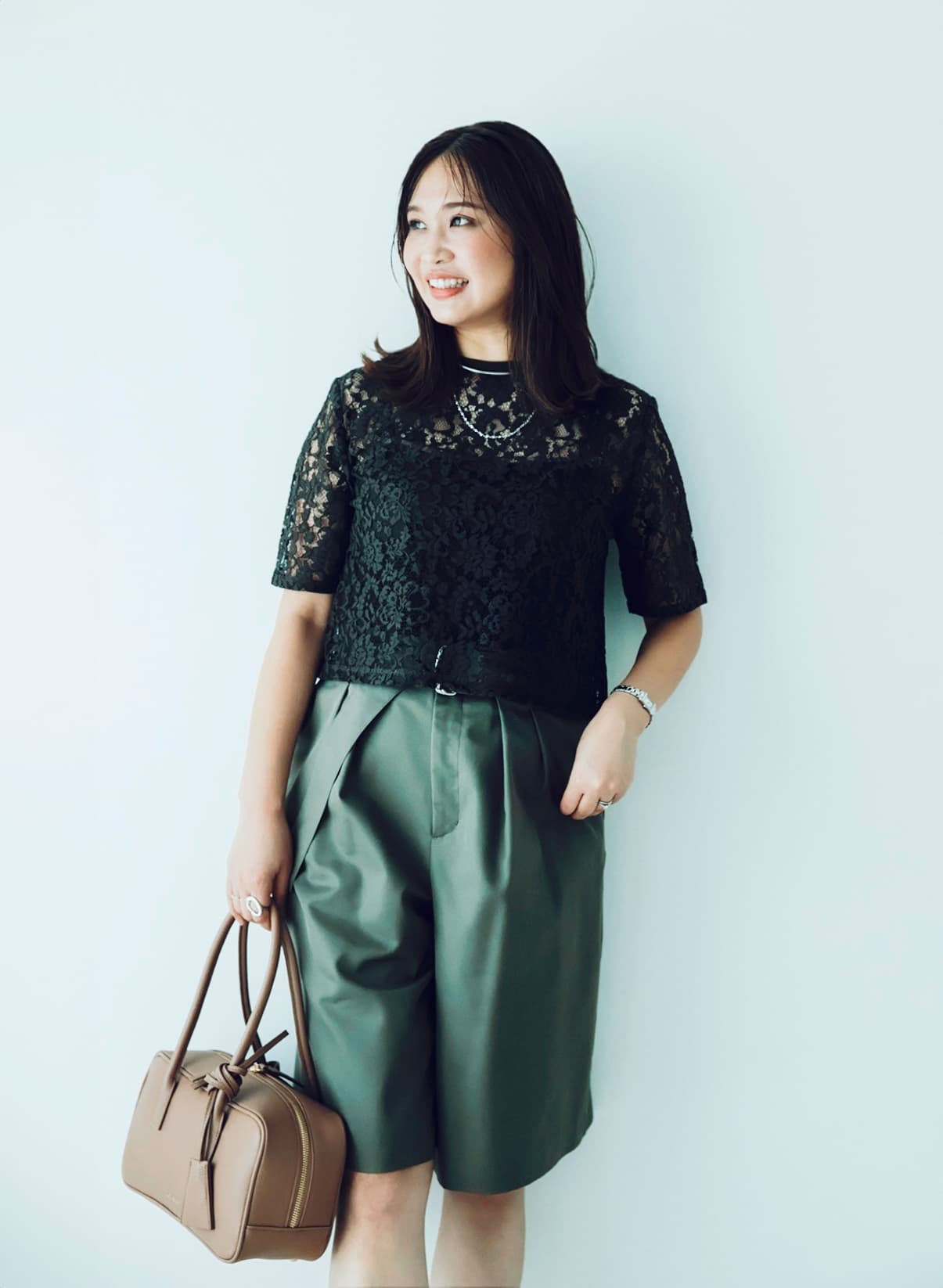 EC限定色/佐藤佳菜子さんコラボ】クロップドレースブラウス｜LOUNIE