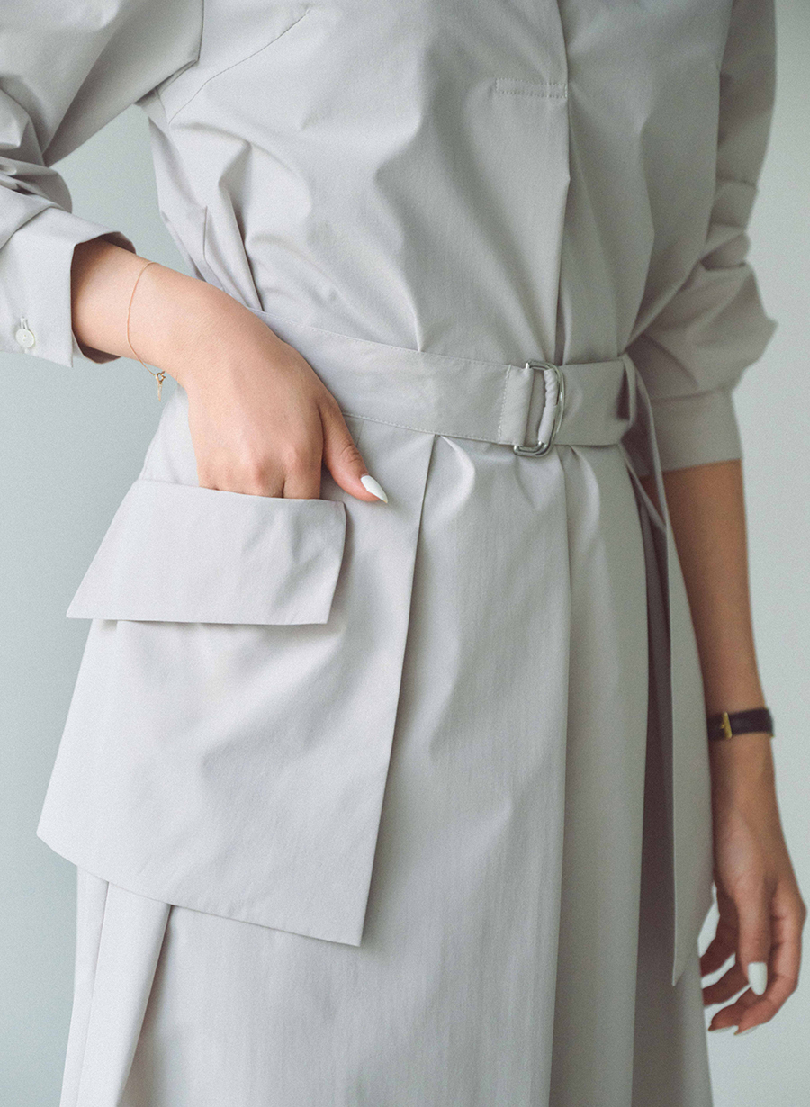 ポケットベルト付きシャツワンピース｜LOUNIE（ルーニィ）公式サイト