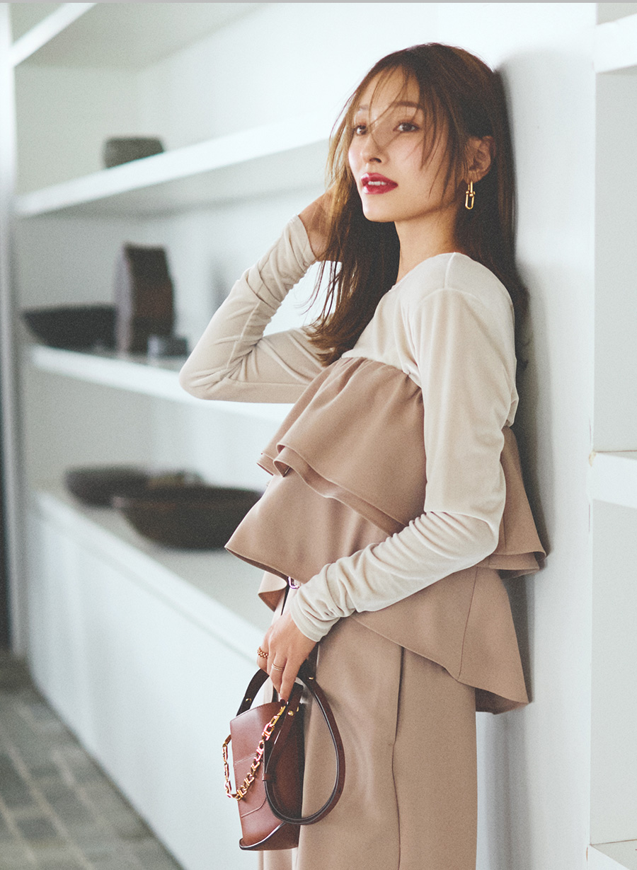 吉田理紗さんコラボ】ラッフルデザインビスチェ｜LOUNIE（ルーニィ