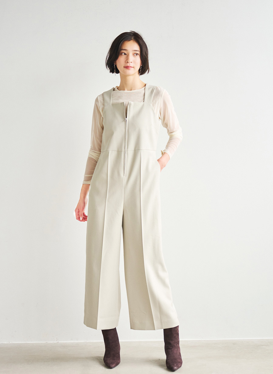 ウール調オックスストレッチコンビネゾン｜LOUNIE（ルーニィ）公式