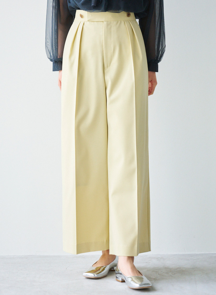 サスペンダー付きワイドパンツ/セットアップ可｜LOUNIE（ルーニィ