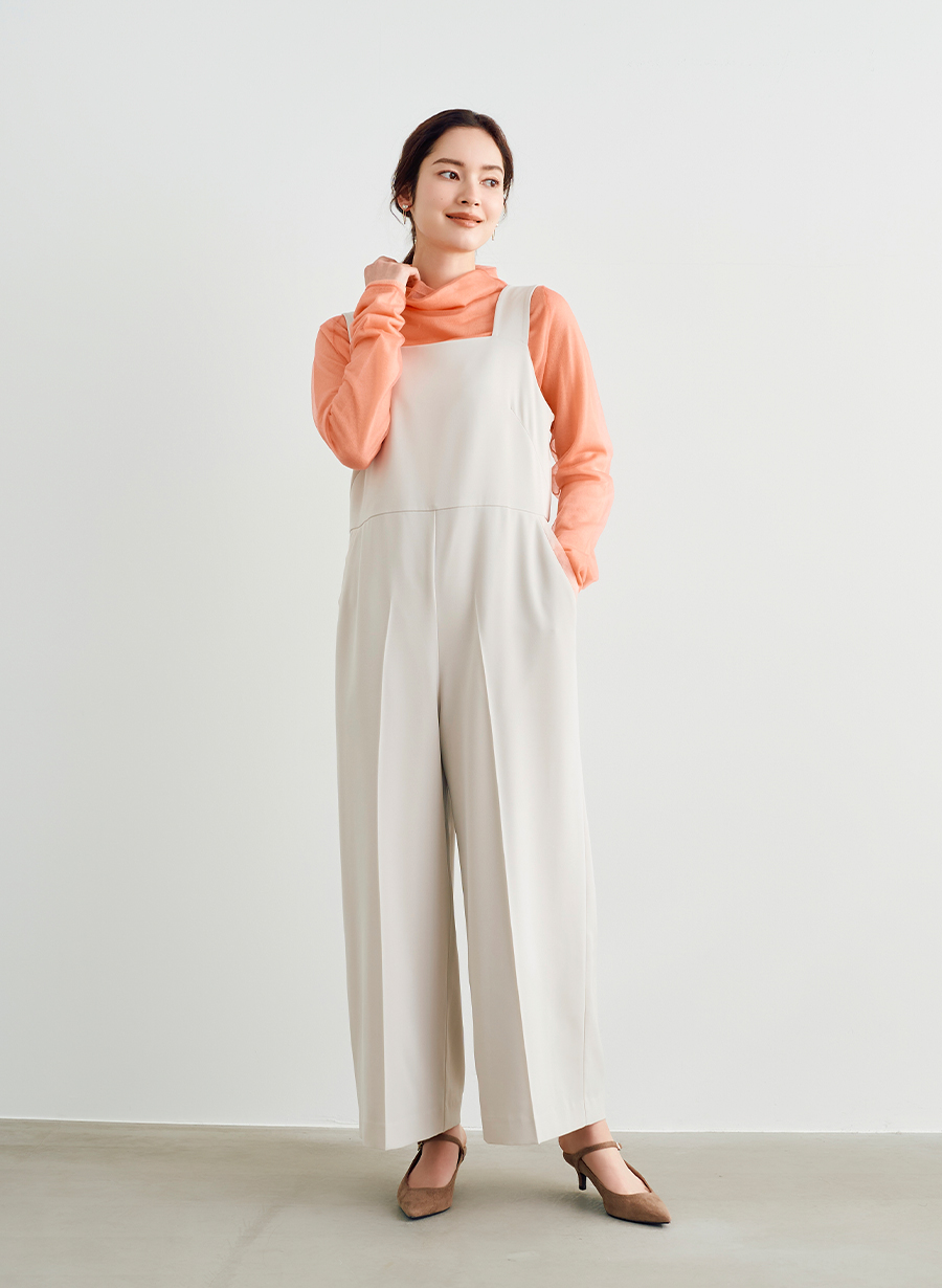 EC限定】シアーアクセントオールインワン/セットアップ可｜LOUNIE