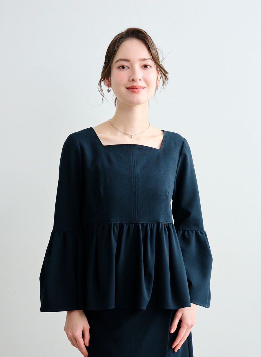 ツイルストレッチペプラムブラウス｜LOUNIE（ルーニィ）公式サイト