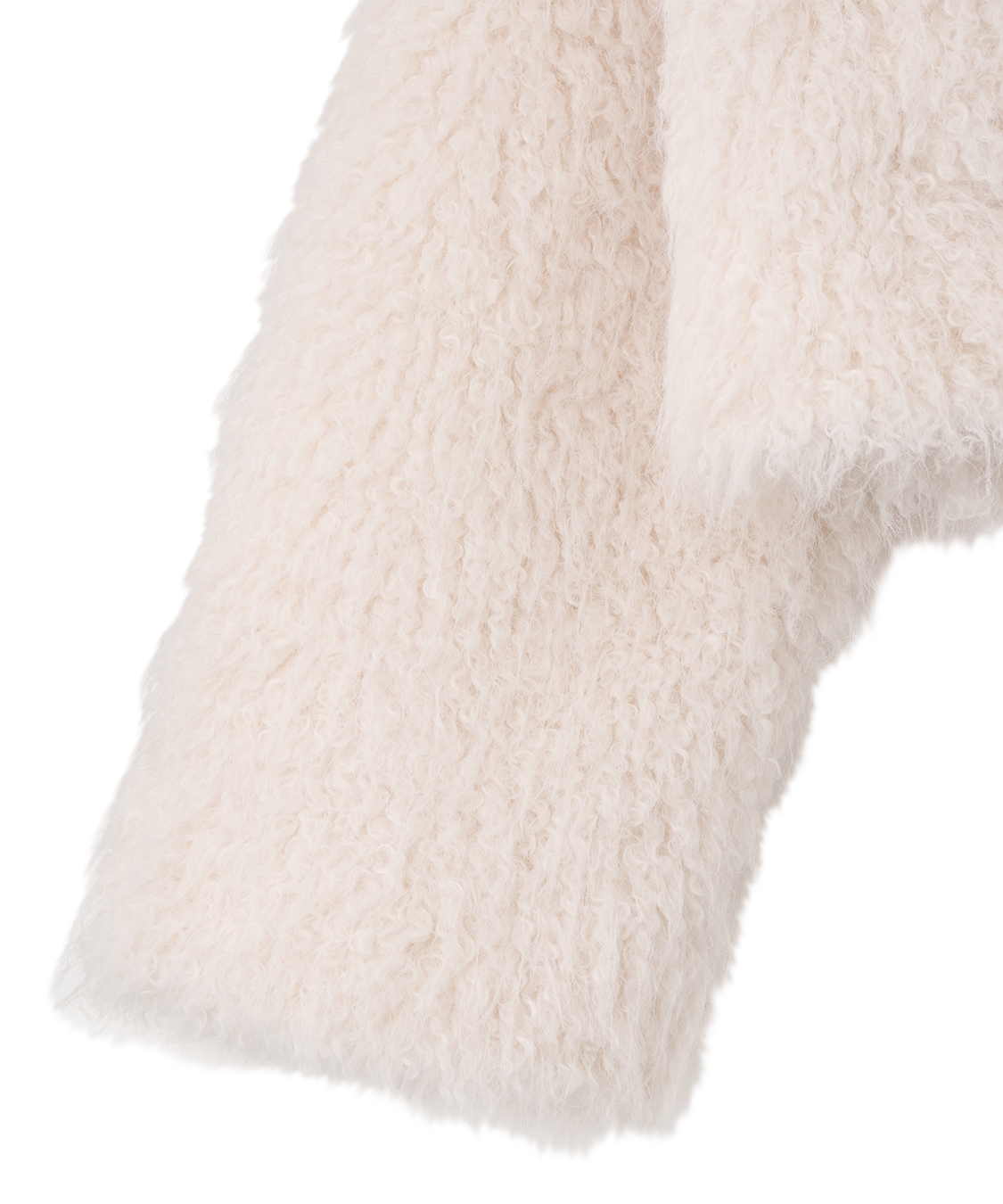 COCODEAL カーリーファージャケット/白 カーリーファージャケット