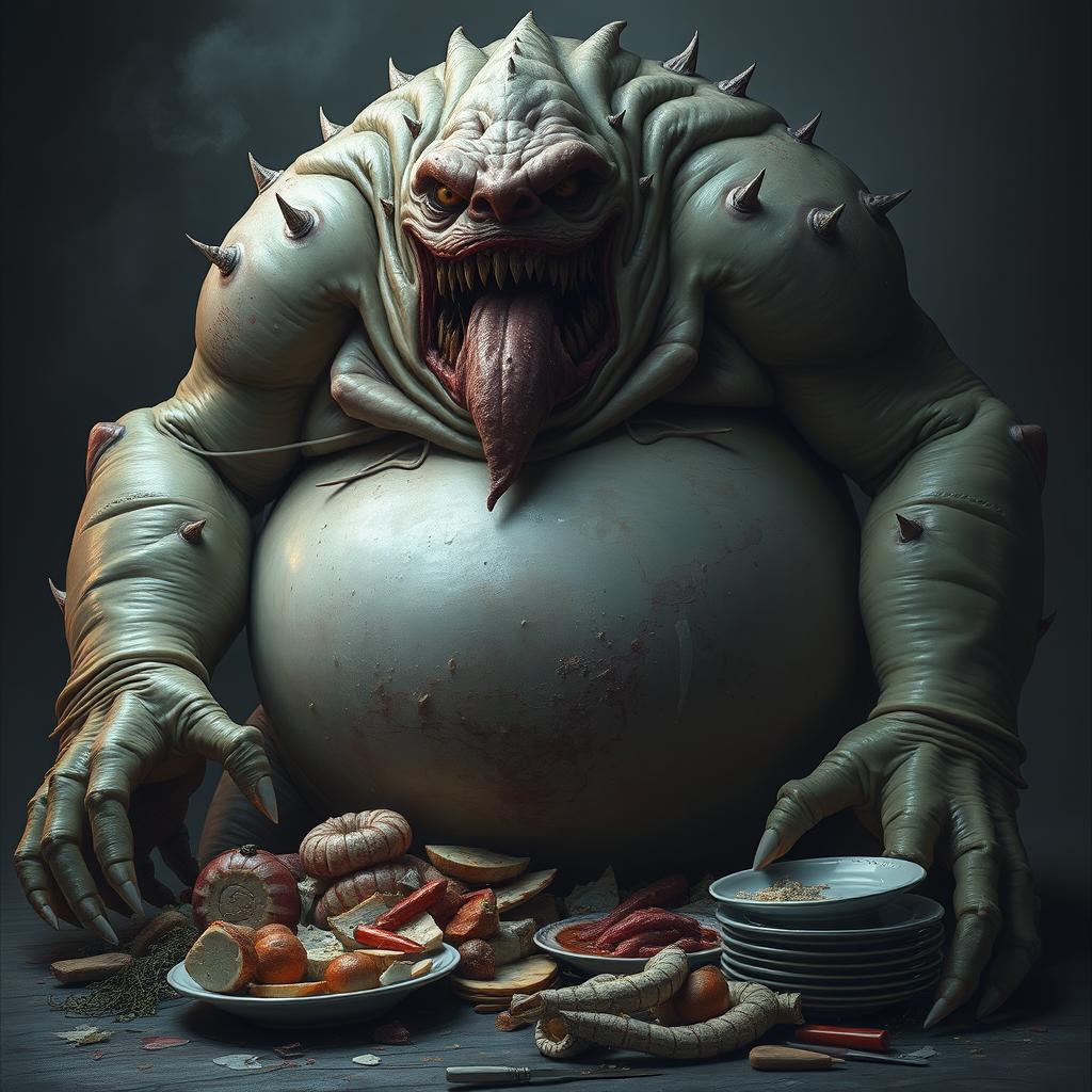 Gluttony Unleashed: The Grotesque Monster