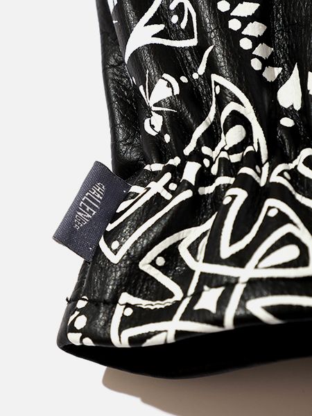 CHALLENGER / BANDANA LEATHER GLOVE -Red-