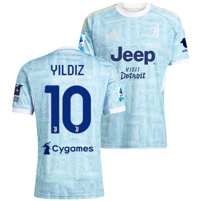 ユベントス 25-26 アウェイ 半袖 ユニフォーム(胸スポンサー付き) No