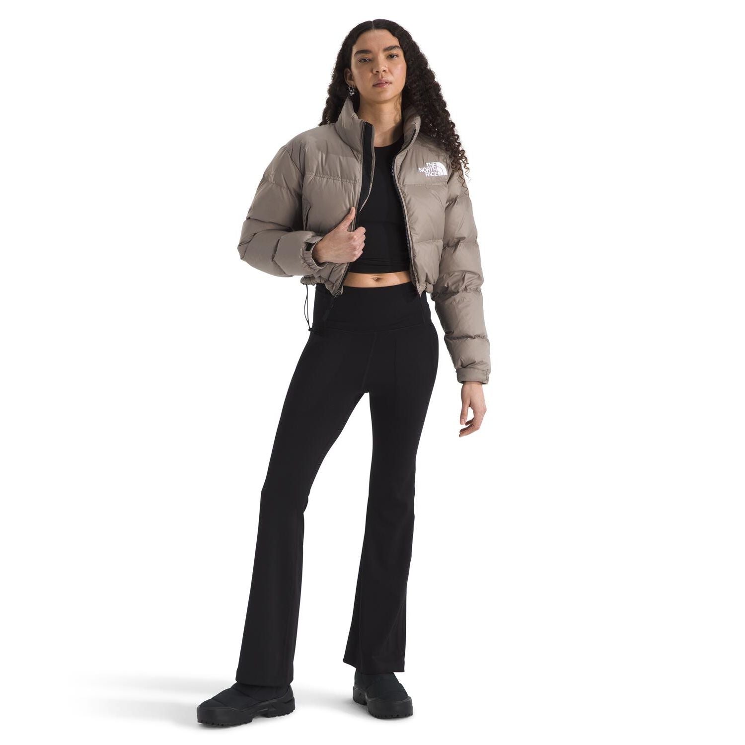The North Face Women's Nuptse Short Jacket in Mocha Brown