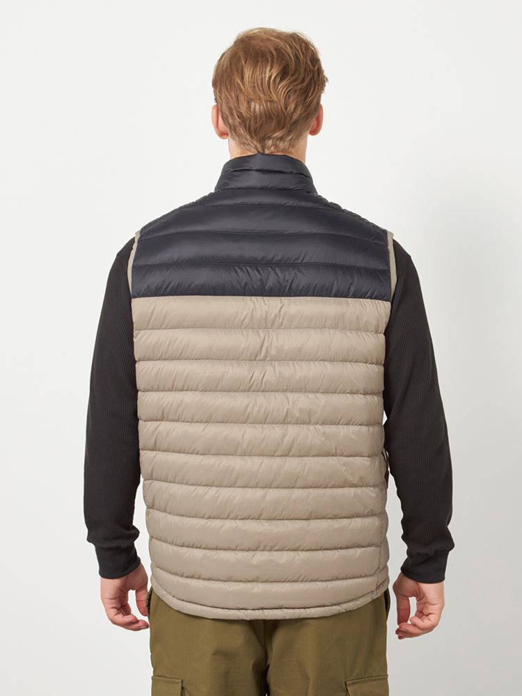 M．グレー 洗える軽量ダウンベスト（切替） メンズ | フォーエル公式通販