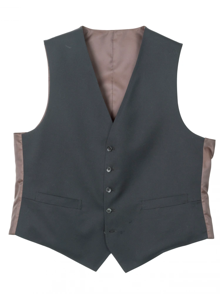 Franco Rosati】ブラック×シルバー背裏ストレッチリバーシブルベスト