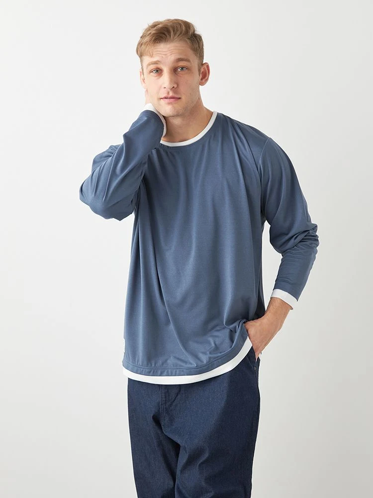 ブルー 【TSC】フェイクレイヤードTシャツ | フォーエル公式通販