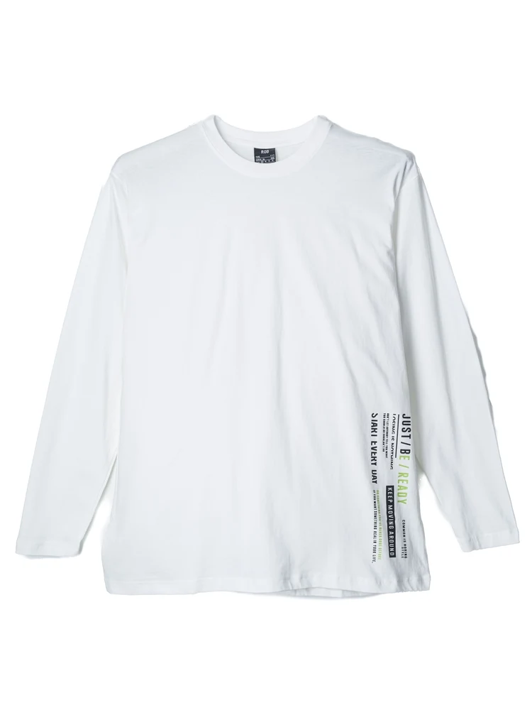 ホワイト 長袖プリントTシャツ（タテロゴ） | フォーエル公式通販