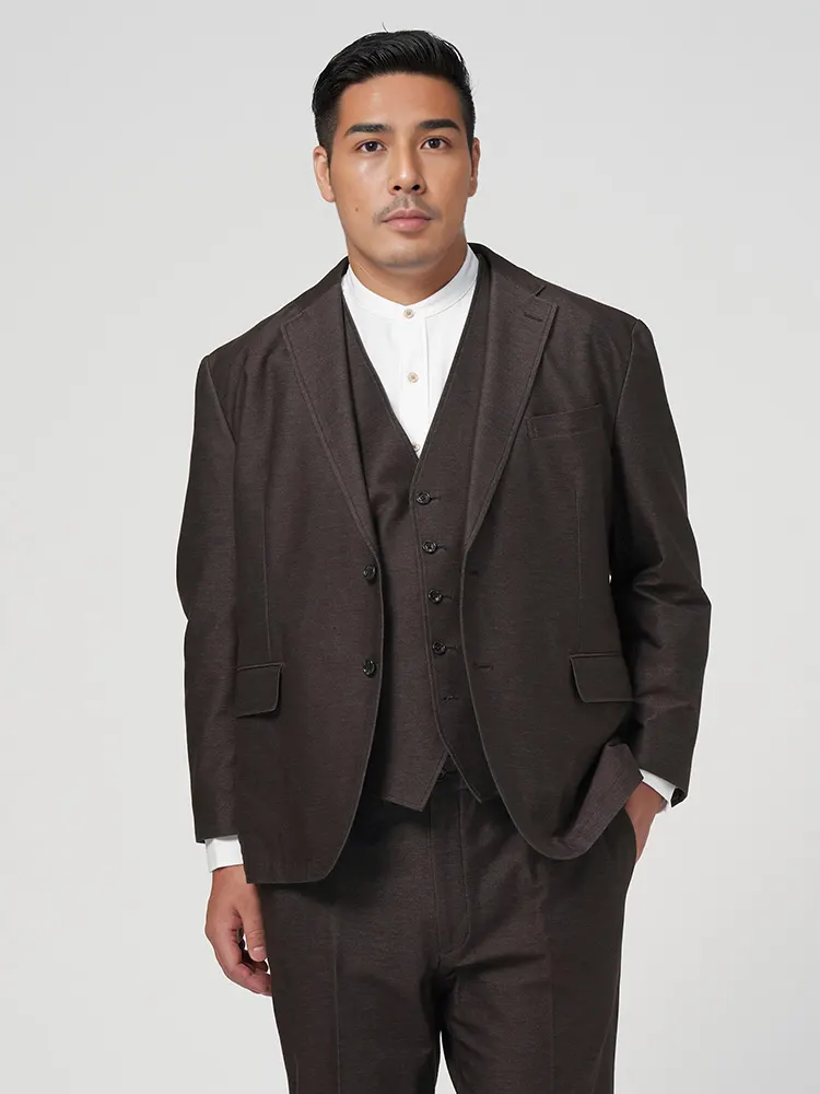 D．ブラウン 【EDWIN(エドウィン)】ニットデニム調2B | フォーエル