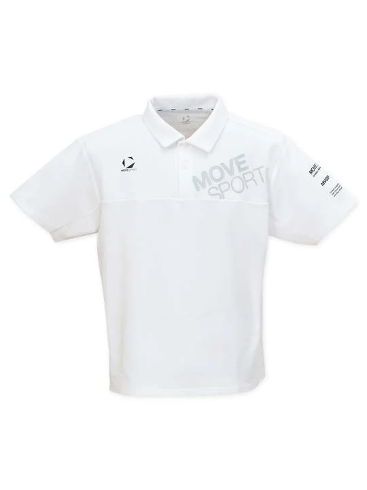 ネイビー 【MOVESPORT】SUNSCREEN鬼鹿の子半袖ポロシャツ ＊カタログ