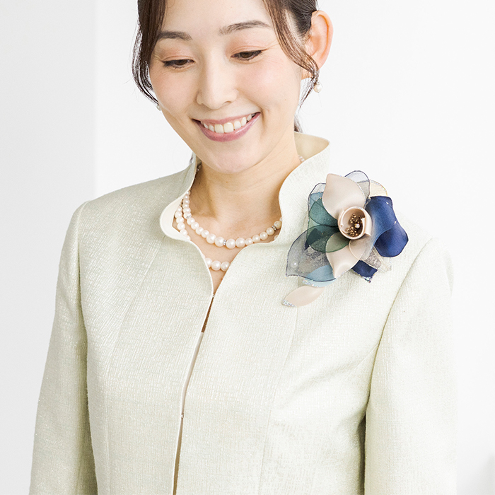 ラメジャカードのジャケット 13号・ライトグリーン｜東京ソワール