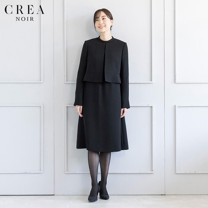 洗える｜ロングジャケットのアンサンブル 9号・ブラック｜東京