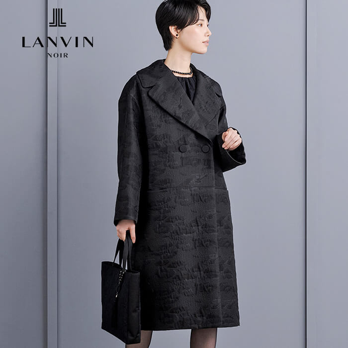 ゆったり仕立てのラグジュアリーコート 9号・ブラック｜東京ソワール