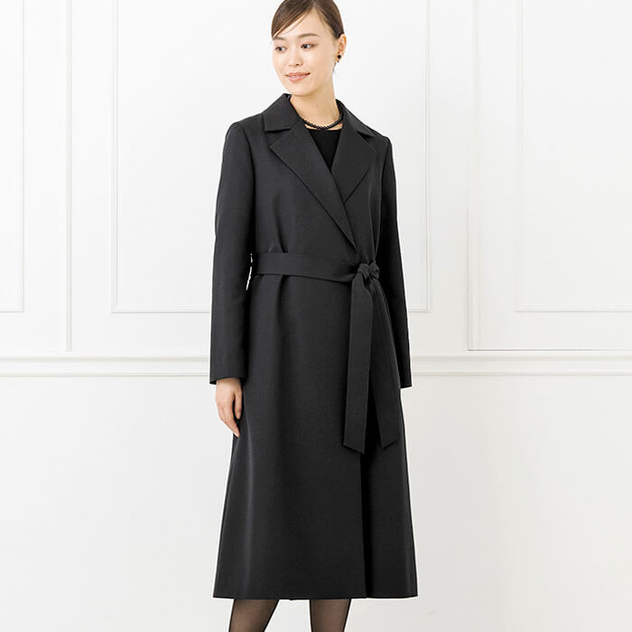 ライナーつき合繊素材のコート L・ブラック｜東京ソワールオンライン