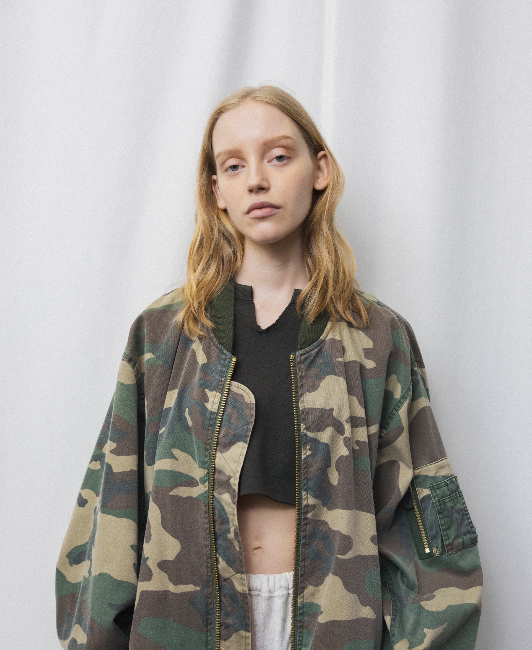 NEW | NON-PADDED VINTAGE WASH BOMBER JACKET | BLACK – F.M.C.D.