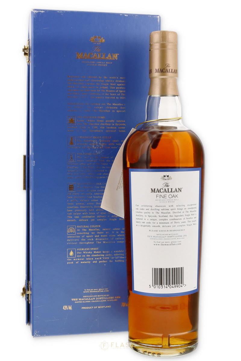 Buy Macallan 30 Year Old Fine Oak Blue Box [Pre-2008, Box Note