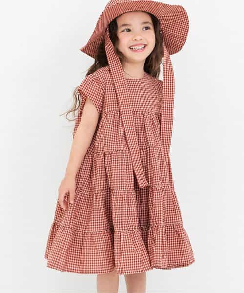 リンク】ギンガムチェックティアードワンピ（J217976）|BREEZE