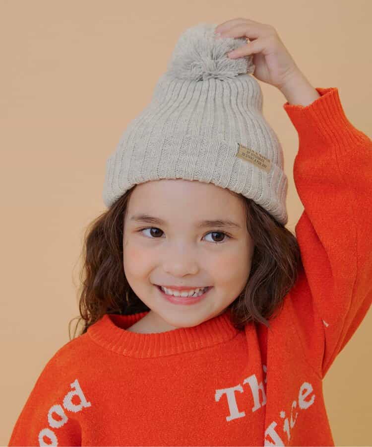 ☆SALE☆ビッグ梵天ニット帽_マシンウォッシャブル（J568045）|BREEZE