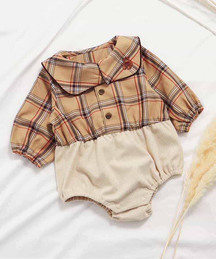 リンク】チェック柄着せこみボディオール（V432015）|apres les cours