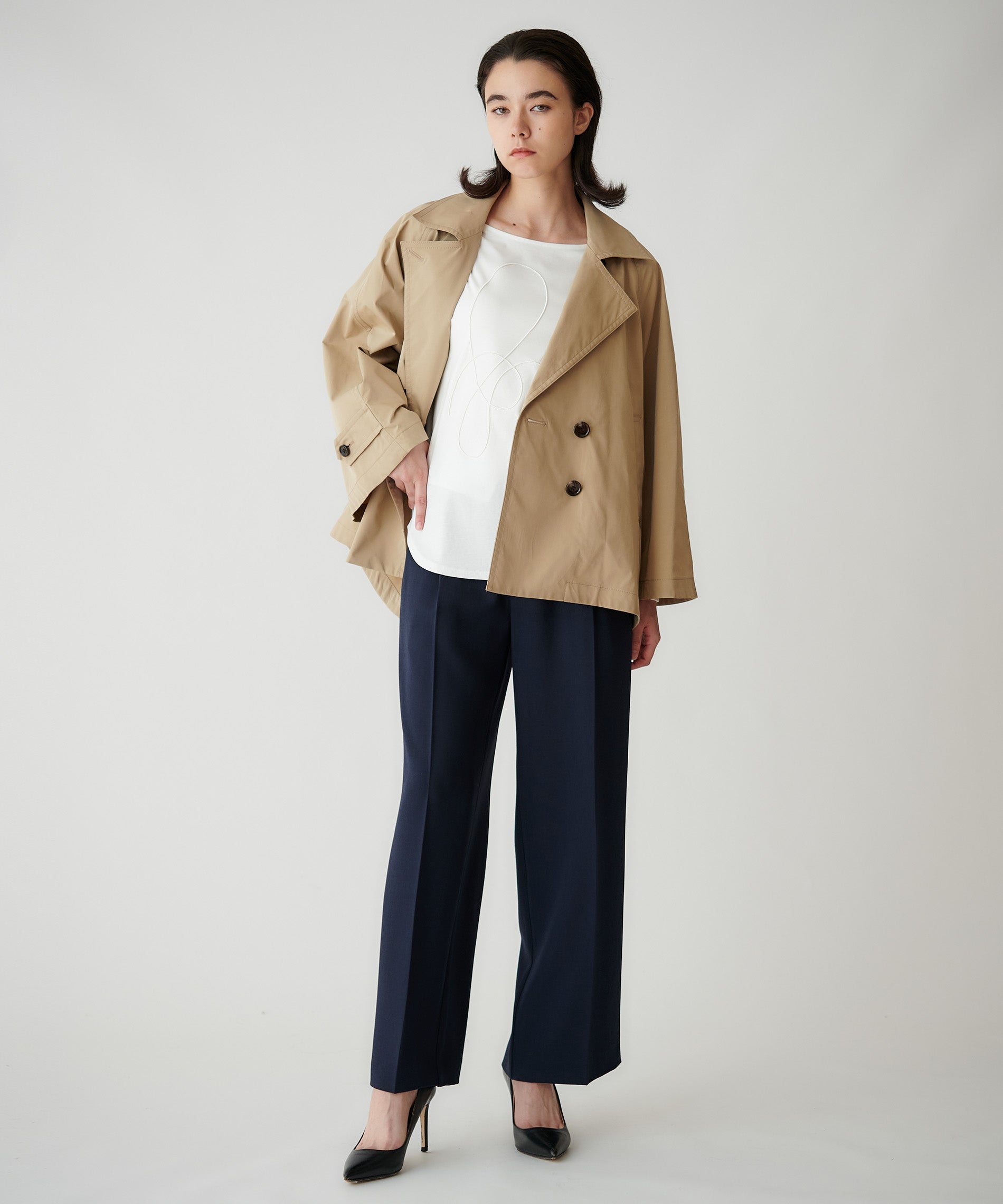 ボレロ風ショートトレンチジャケット – FACE SANS FARD