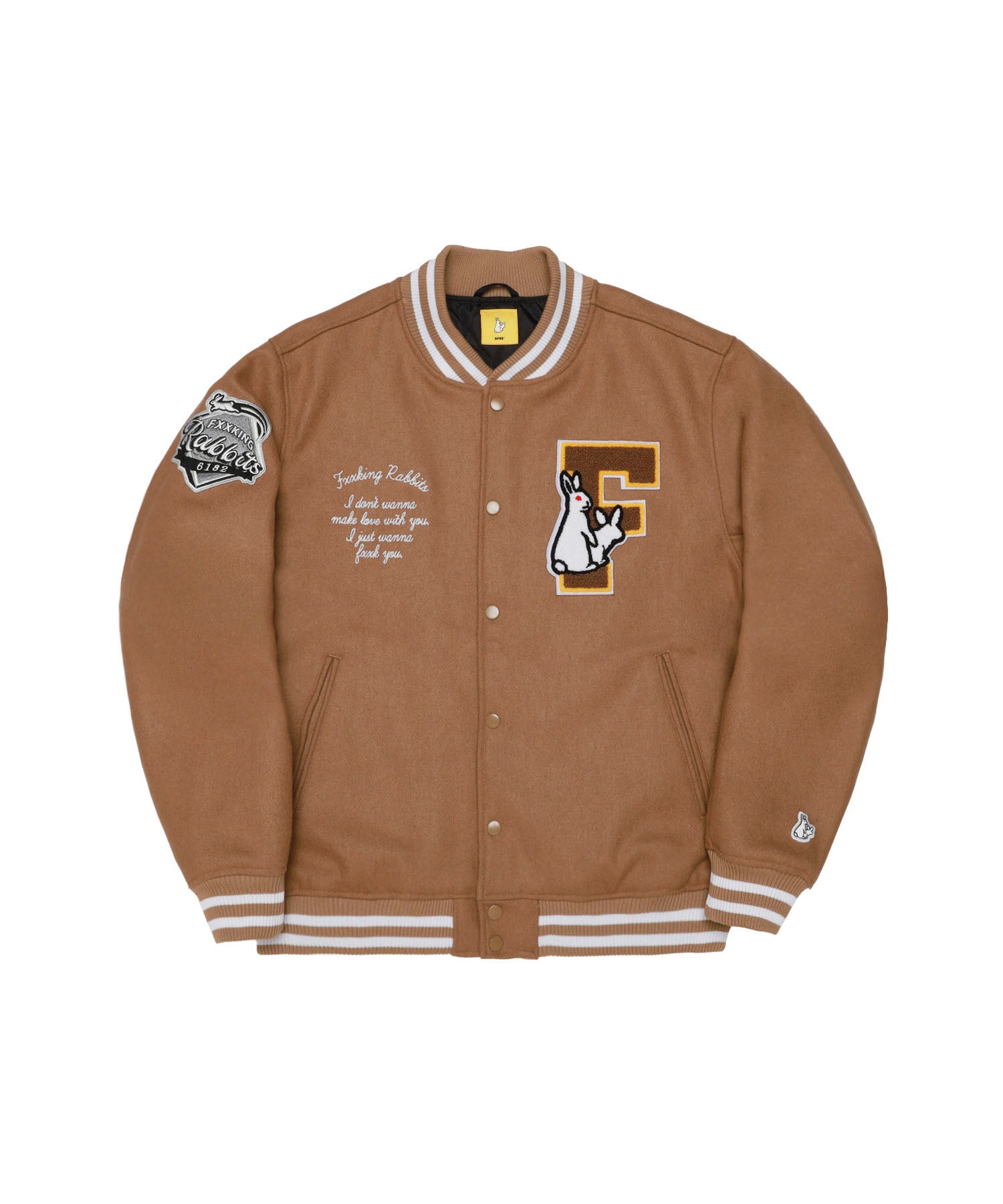 Rabbits Emblem Patch Varsity Jacket – #FR2