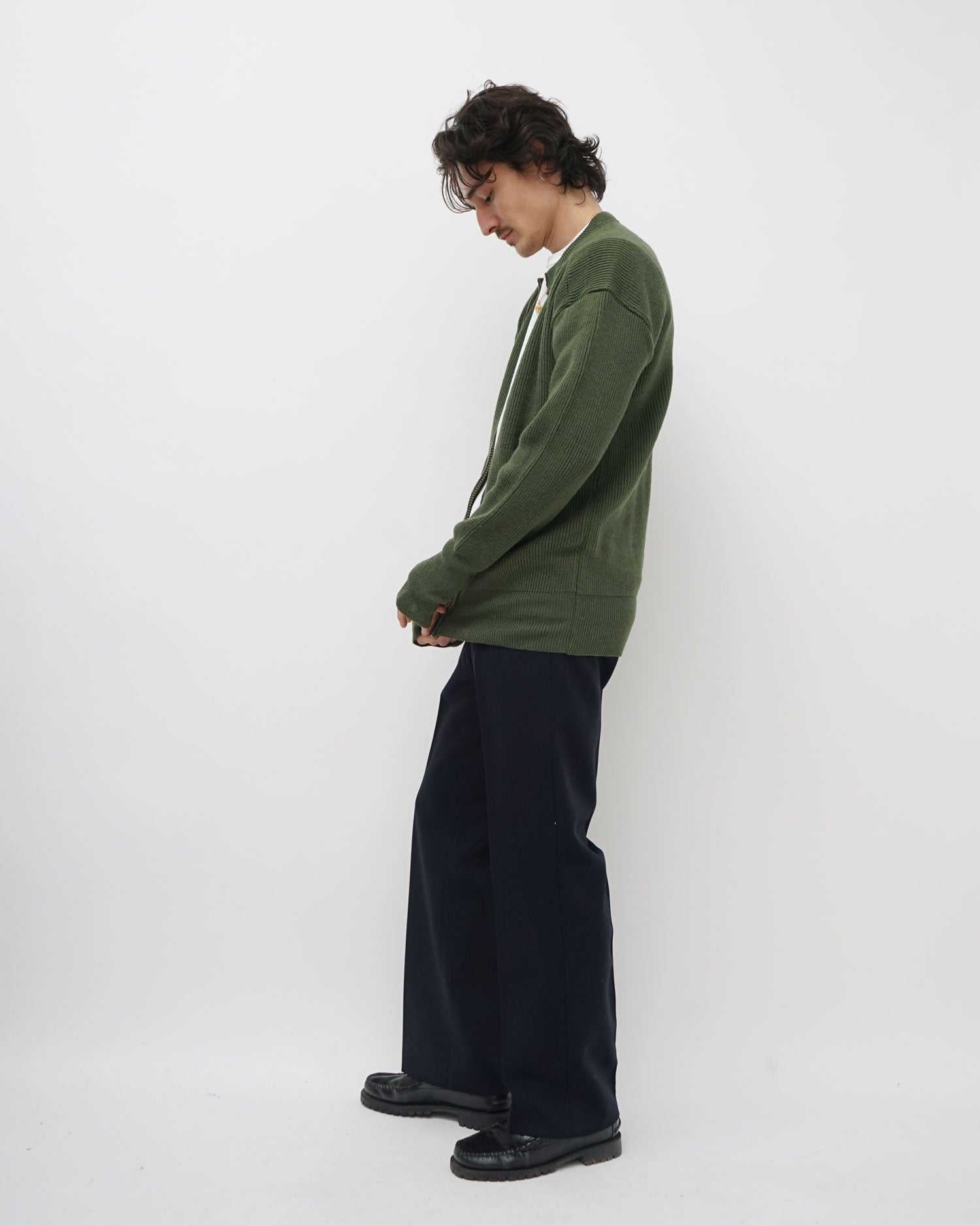 Wool Rib Zip-up Cardigan – Front General Store