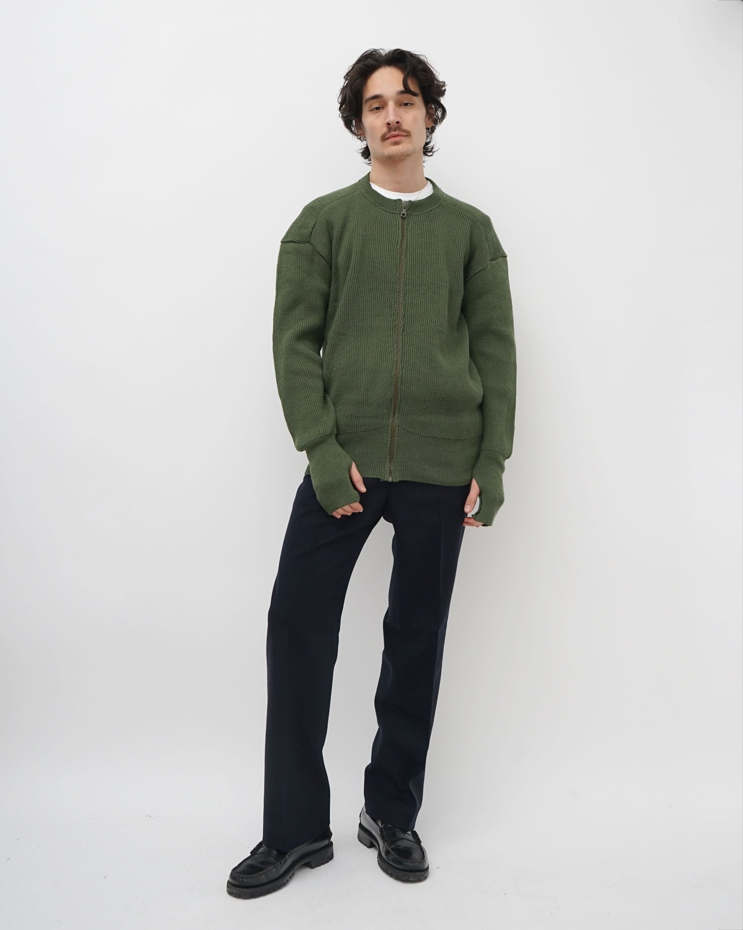 Wool Rib Zip-up Cardigan – Front General Store