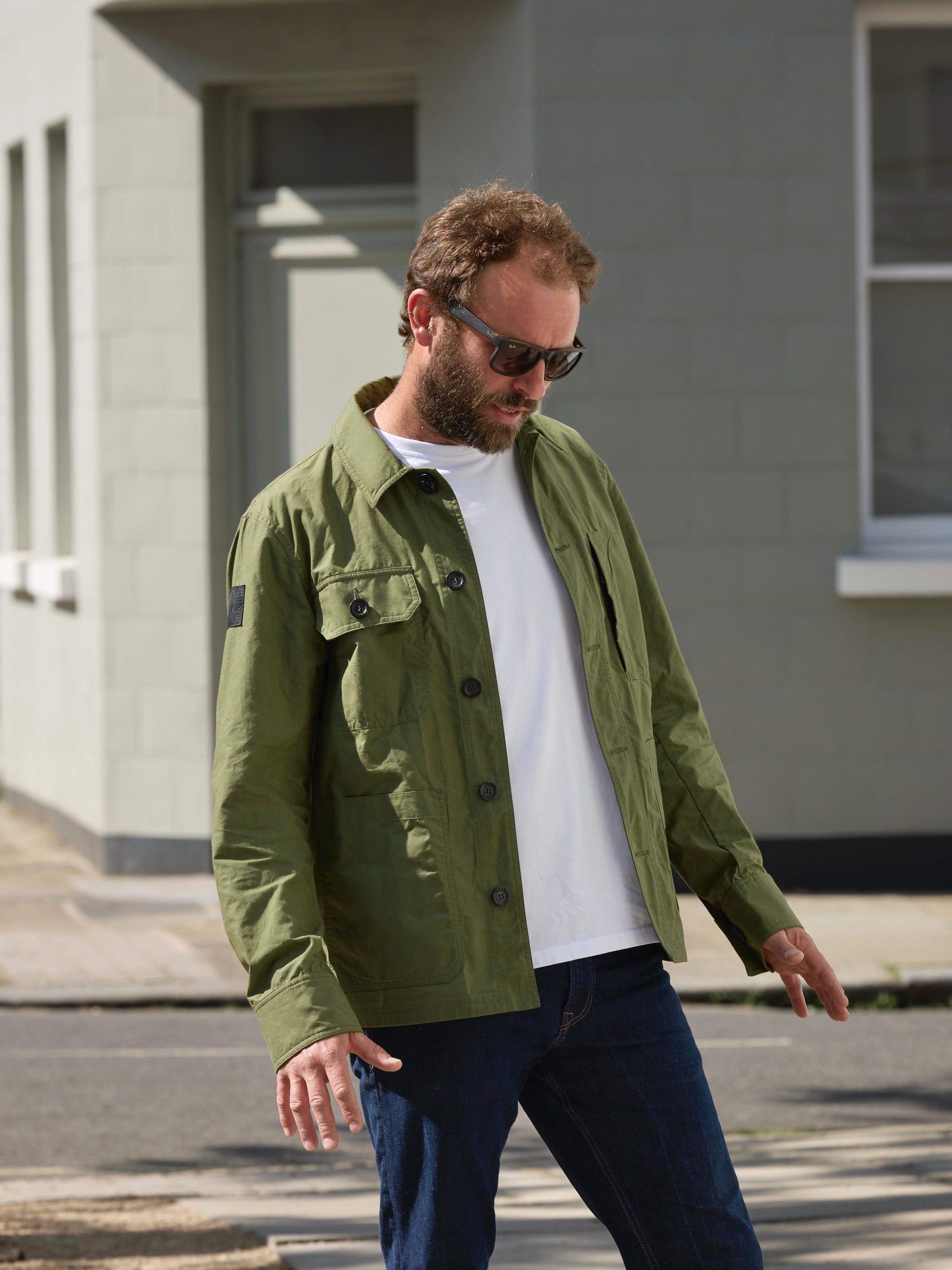 Waxed Lightweight Workers Jacket 2026 Moss Green – FRAHM Jacket