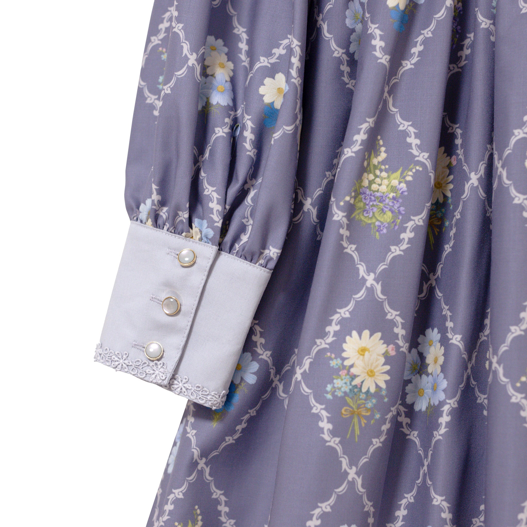 Antique bouquetシャツカラーワンピース-Melody BasKet(メロディー