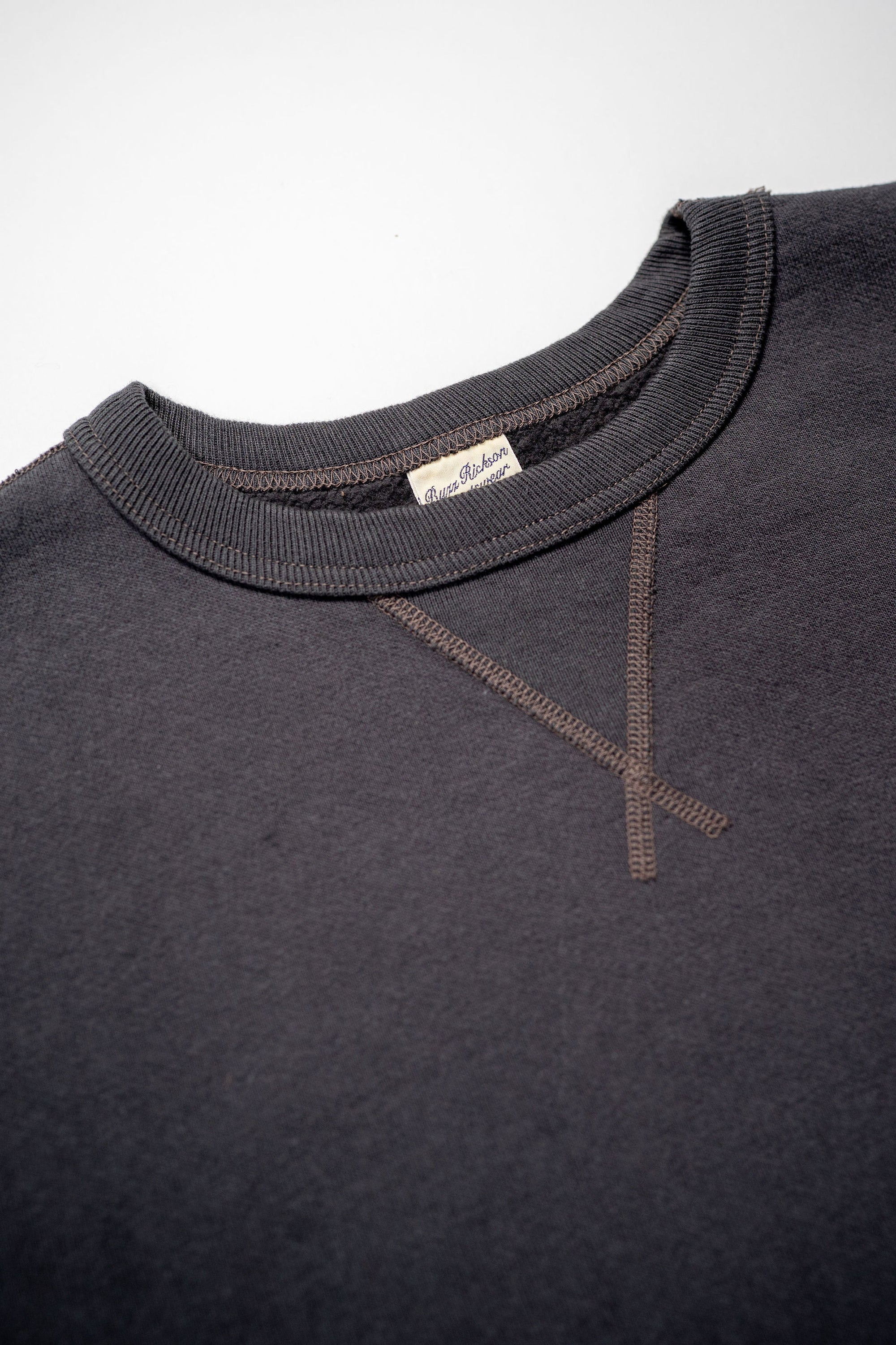 Buzz Rickson's BR65622 Set-in Crew Neck Sweatshirt - Black