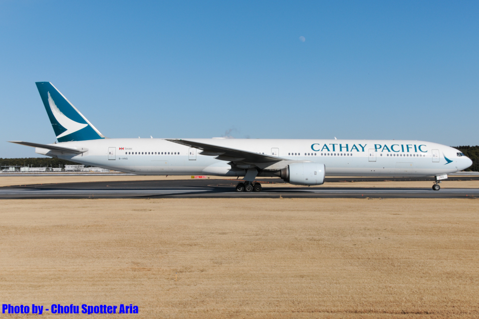 航空写真(フォト・画像)：キャセイパシフィック航空 Boeing 777-300 B